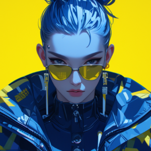 Yellow Cyber Art Pack - 11 Premium AI Illustrations