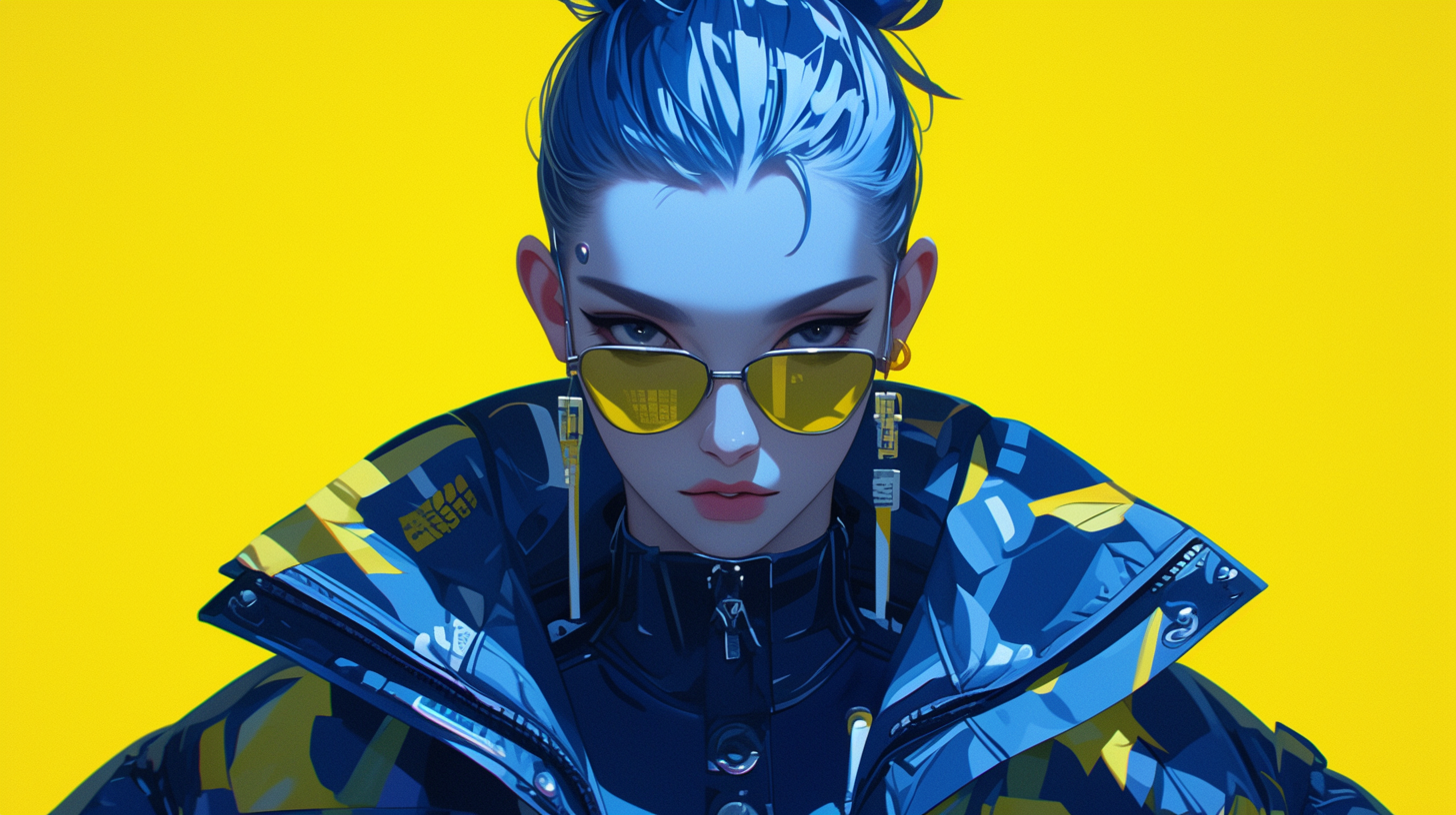 Yellow Cyber Art Pack - 11 Premium AI Illustrations